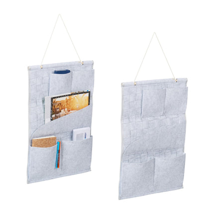 Hanging storage in braided look, set of 2