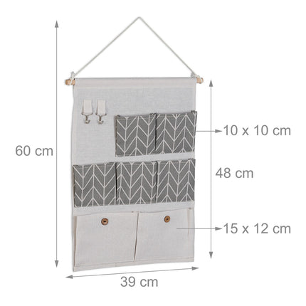 Hanging storage in fabric