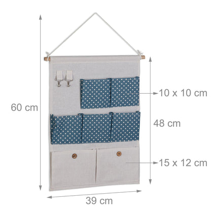 Hanging storage in fabric