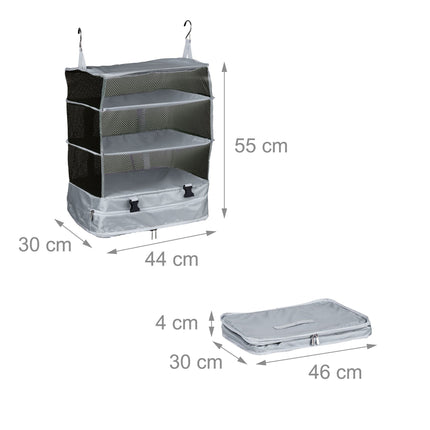 Hanging travel organizer 4 compartments
