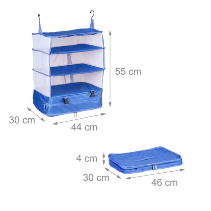 Hanging travel organizer 4 compartments