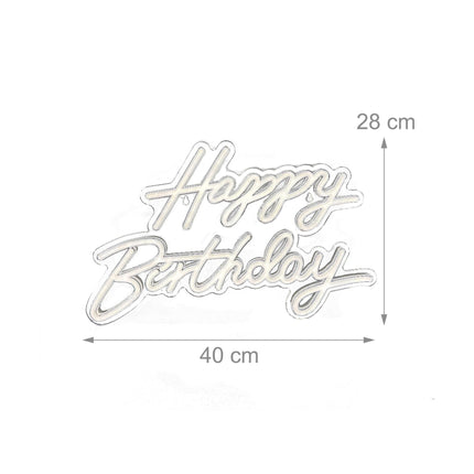 Happy Birthday LED Sign – Acrylic, USB Powered