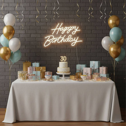 Happy Birthday LED Sign – Acrylic, USB Powered