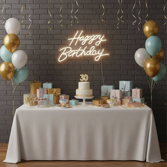 Happy Birthday LED Sign – Acrylic, USB Powered