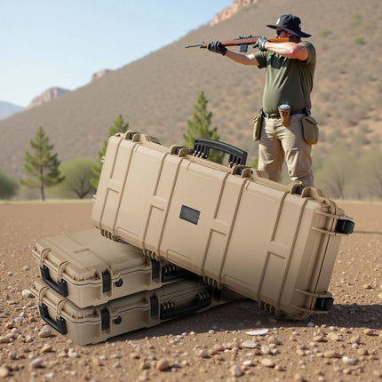 Hard Rifle Case, Lockable IP67, Wheels, 109 cm
