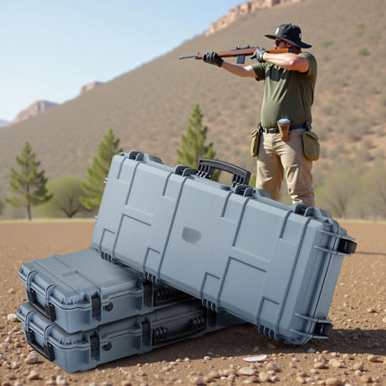 Hard Rifle Case, Lockable Wheeled, IP67, 109 cm