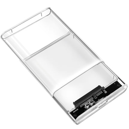 Hard drive cabinet 2.5" SATA USB 3.0 Screwless design Transparent