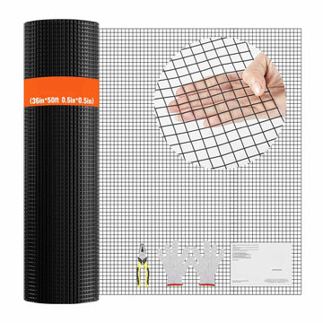 Hardware Cloth Roll 36 In x 50 Ft, 19 Gauge, Vinyl Coated