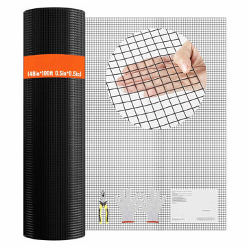 Hardware Cloth Wire Mesh Roll 48 In x 100 Ft, 19 Gauge