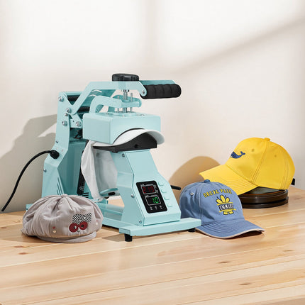 Hat Heat Press Machine, 2 Interchangeable Platens, Temp Timer