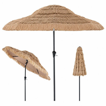Hawaiian Garden Parasol, 275cm, Tiltable with Crank