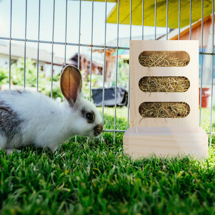 Hay hedge with feed bowl