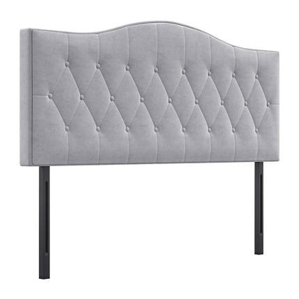 Gray padded headboard - Modern design, 185x134 Cm