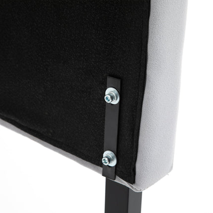 Gray padded headboard - Modern design, 185x134 Cm