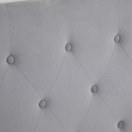 Gray padded headboard - Modern design, 185x134 Cm