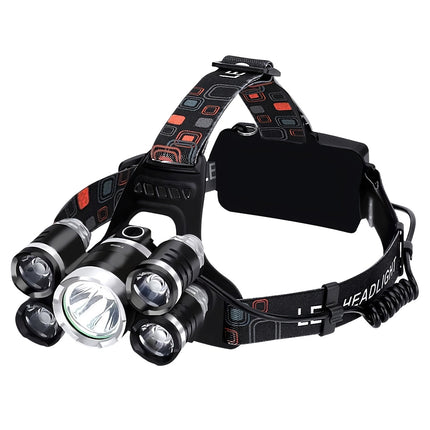 Headlamp 5 x LED T6 CREE