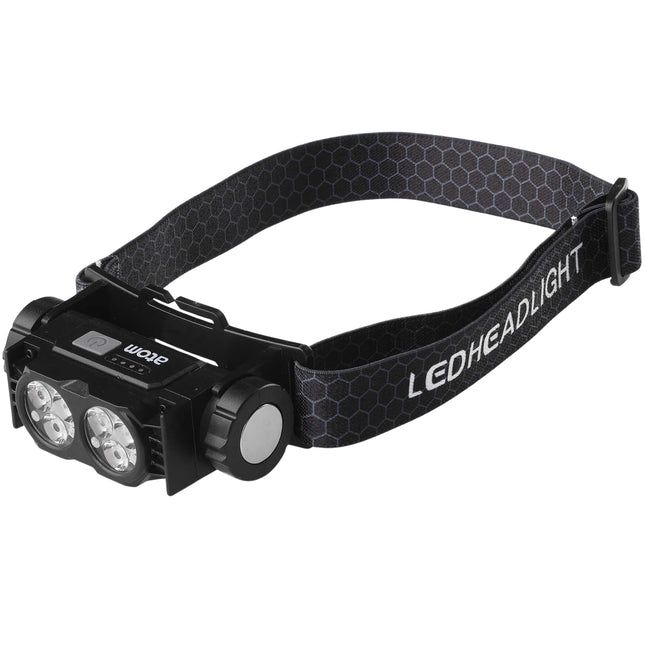 Headlamp Black 400 lm, Rechargeable, IPX4 Waterproof