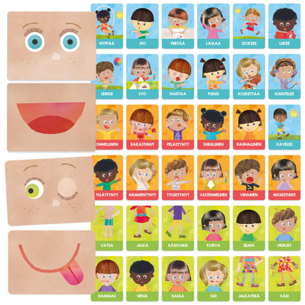 Headu Flashcards Emotions And Actions Montessori (In Finnish Lang.)