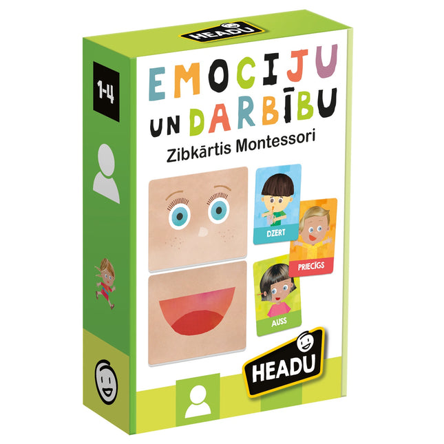 Headu Flashcards Emotions And Actions Montessori (In Latvian Lang.)