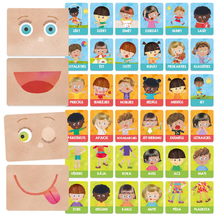 Headu Flashcards Emotions And Actions Montessori (In Latvian Lang.)
