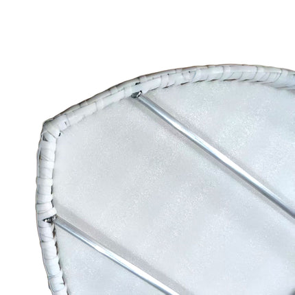 Heart-Shaped Floating Pool Tray, White, PE Rattan