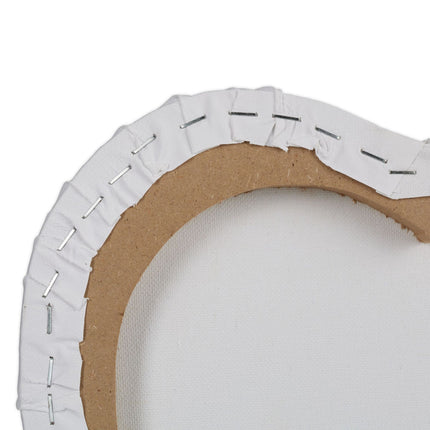 Heart in canvas, set of 6