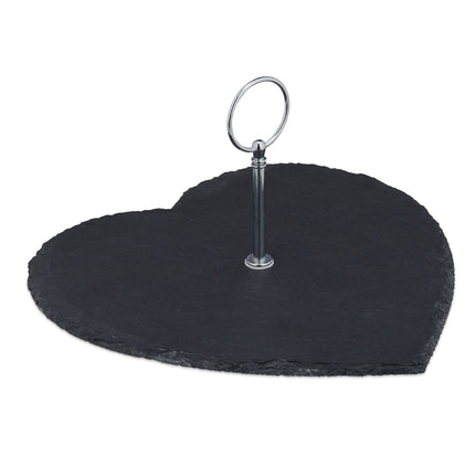 Heart-shaped slate plate