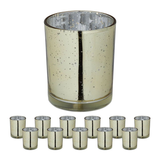 Heat candle holder gold set of 12