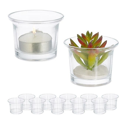 Heat candle holder in glass - 12 pcs