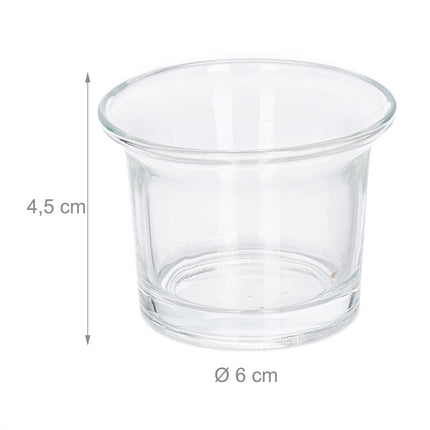 Heat candle holder in glass - 12 pcs