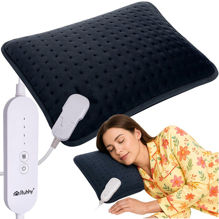 Heated Electric Pillow, 40x30 cm, 4 Temp Levels