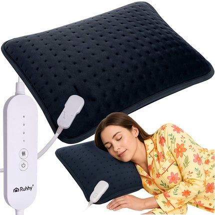 Heated Electric Pillow, 60x38 cm, 4 Temp Levels