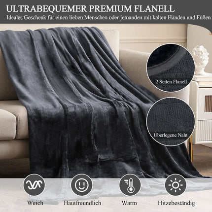 Heated Electric Throw Blanket, 9 Heat Settings, 9h Timer
