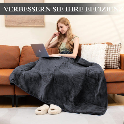 Heated Electric Throw Blanket, 9 Heat Settings, 9h Timer