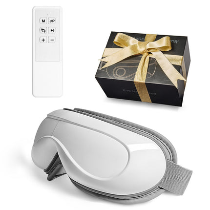 Heated Eye Massager Mask, Remote, Bluetooth, 5 Modes