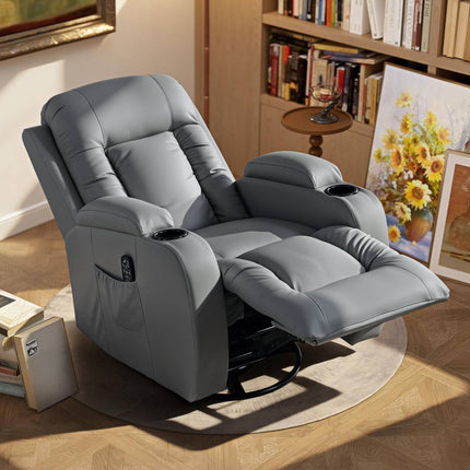 Heated Massage Recliner Chair with Swivel & Rocking