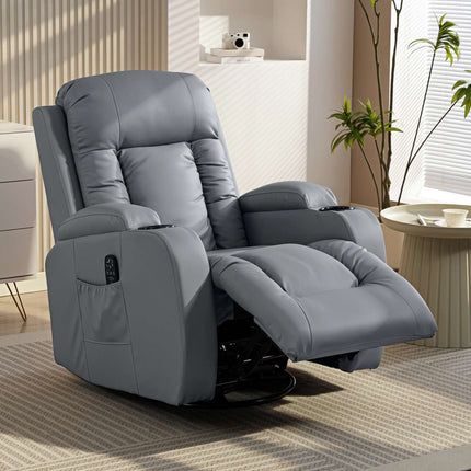 Heated Massage Recliner Chair with Swivel & Rocking