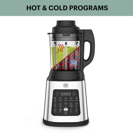 Heated Soup Maker Blender, 1400W, 10 Programs, Glass Jug
