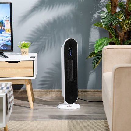 Ceramic tower heater, 2000W, Remote control & Timer, Oscillating