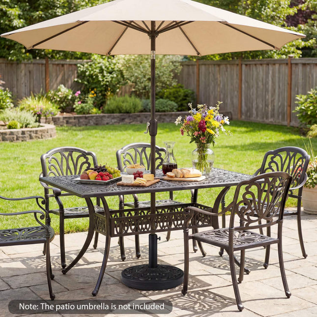 Heavy-Duty 26.5 Lb Umbrella Stand, Adjustable Knob