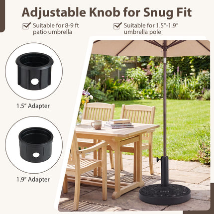 Heavy-Duty 26.5 Lb Umbrella Stand, Adjustable Knob