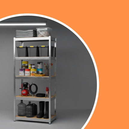 Heavy-Duty Adjustable Shelving Unit, 180x60x30 cm