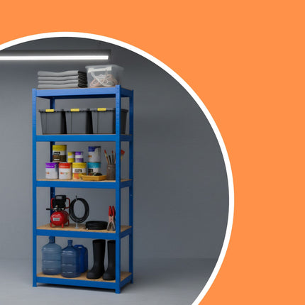 Heavy-Duty Adjustable Shelving Unit, 180x60x30 cm