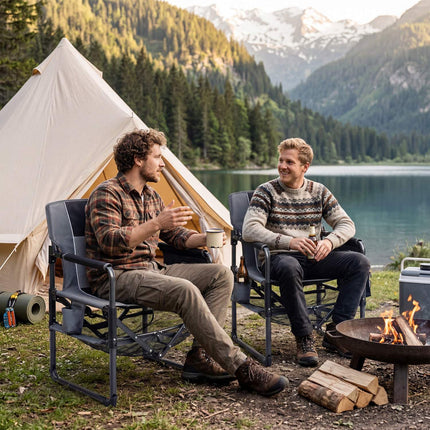 Heavy Duty Camping Chair with Cup Holder and Opener