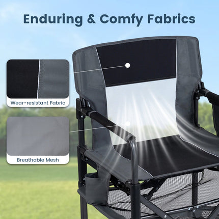 Heavy Duty Camping Chair with Cup Holder and Side Pocket