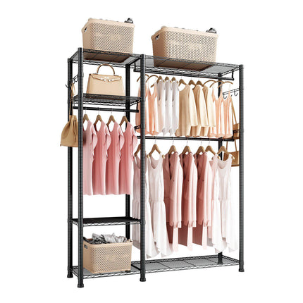 Heavy-Duty Garment Rack, 6-Tier, 3 Rods, 363 kg