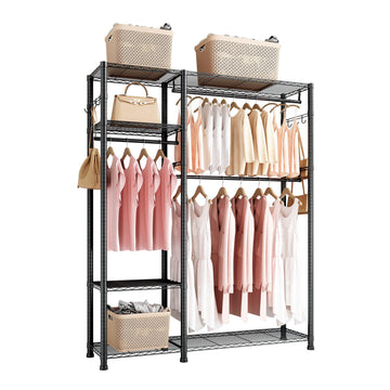 Heavy-Duty Garment Rack, 6-Tier, 3 Rods, 363 kg