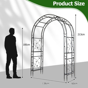 Heavy Duty Metal Garden Arch Trellis for Climbing Plants