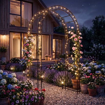 Heavy Duty Metal Garden Arch Trellis for Climbing Plants