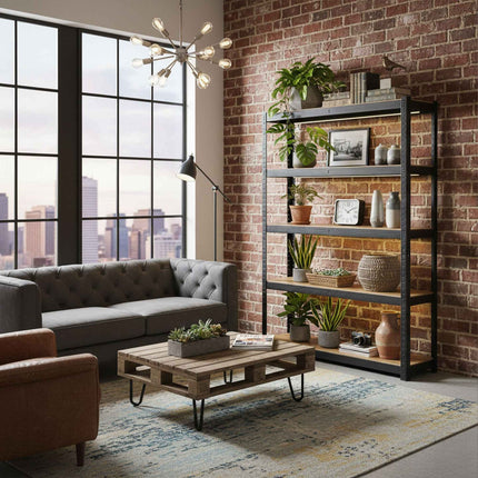 Heavy-Duty Metal Shelving Unit, 5-Tier, 500 kg Capacity